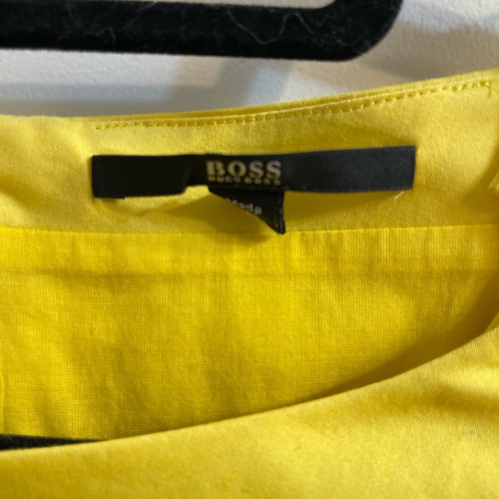 Boss Hugo Boss Yellow Ruched Pleated Dress - Picture 4 of 7